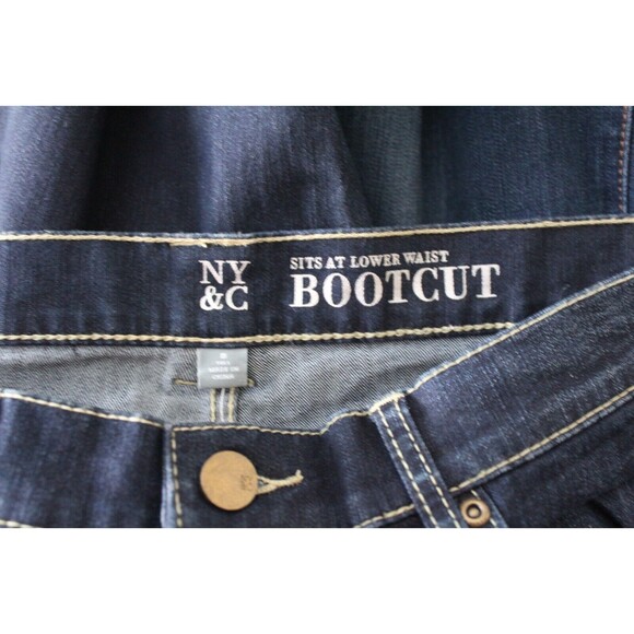 New York & Co Women's Jeans Bootcut Low Waist Dark Wash Stretch Denim Sz 8T NWT - Picture 5 of 5